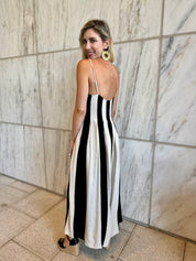 Striped Sleeveless Jumpsuit