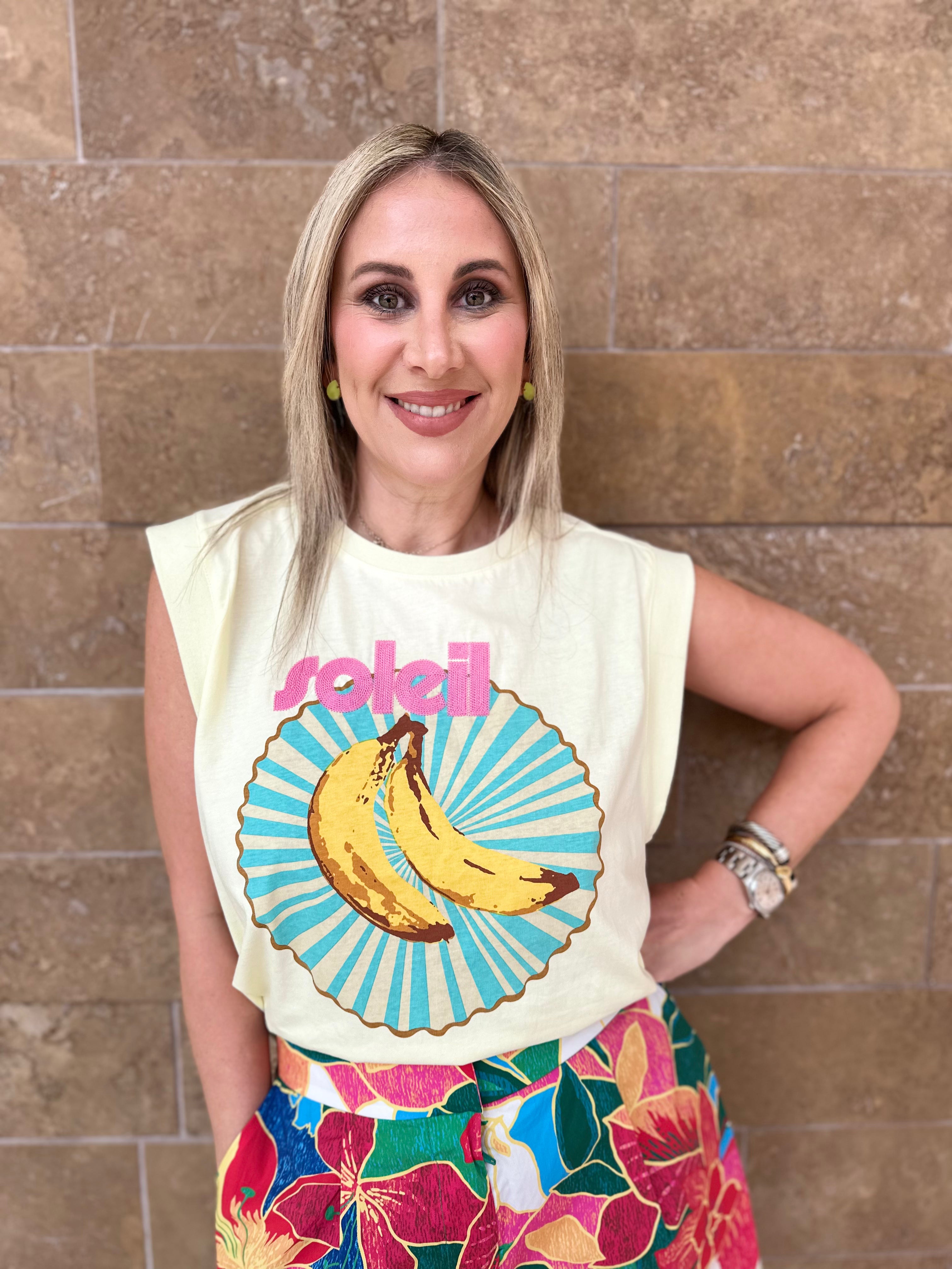 Printed Sleeveless Tee