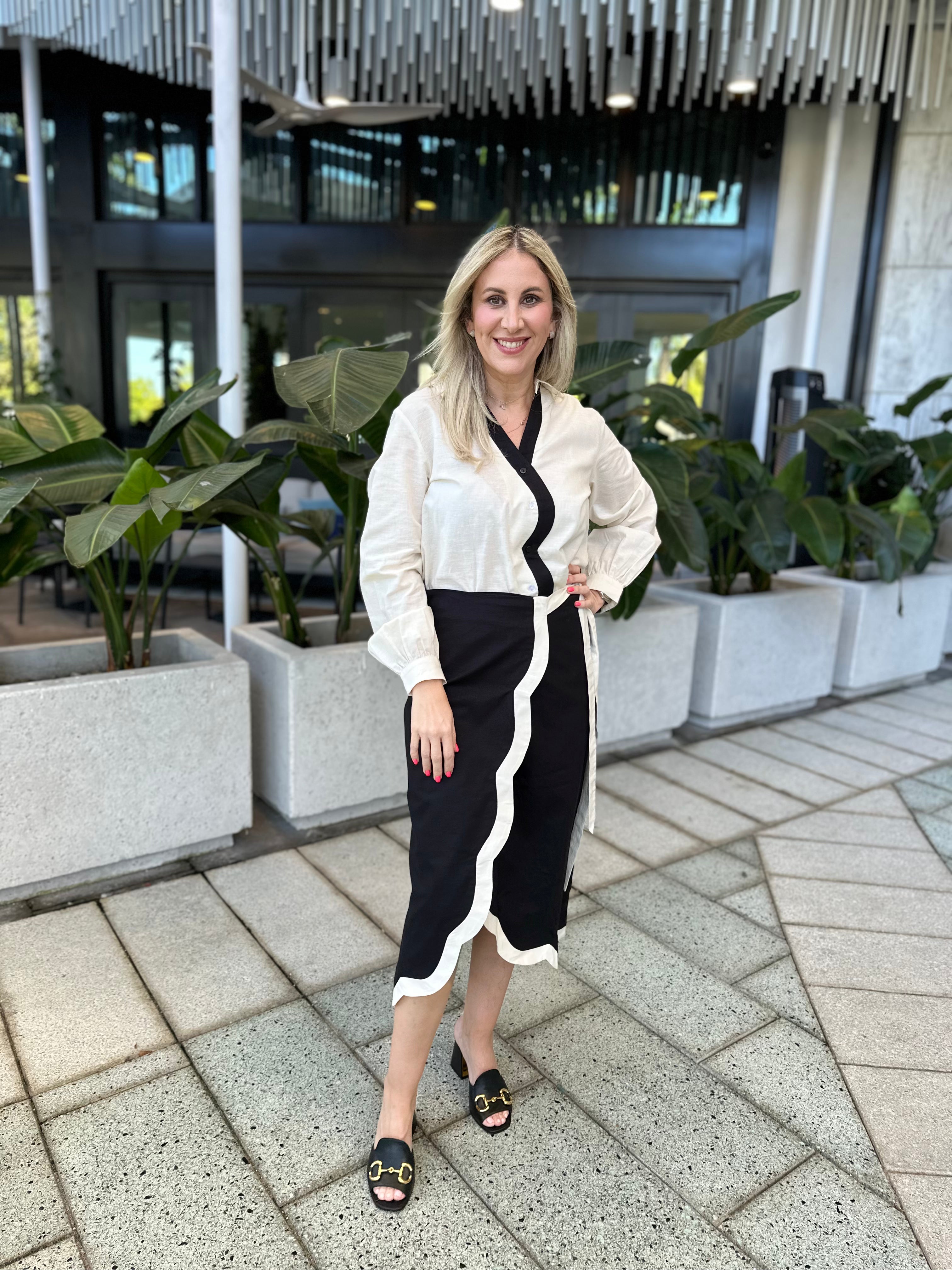Mono Scallop Jaspre Skirt