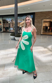 Sleeveless Side Cut Midi Dress