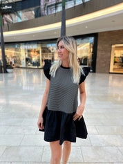 Stripped Knit Mini Dress