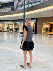 Stripped Knit Mini Dress