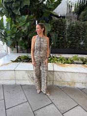 Tiger Print Top & Woven Pant