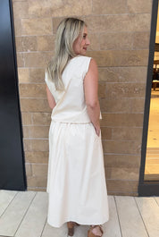 Crop Top & Pleated Skirt Set