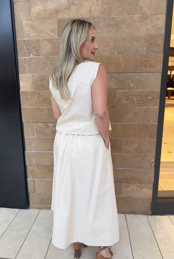 Crop Top & Pleated Skirt Set
