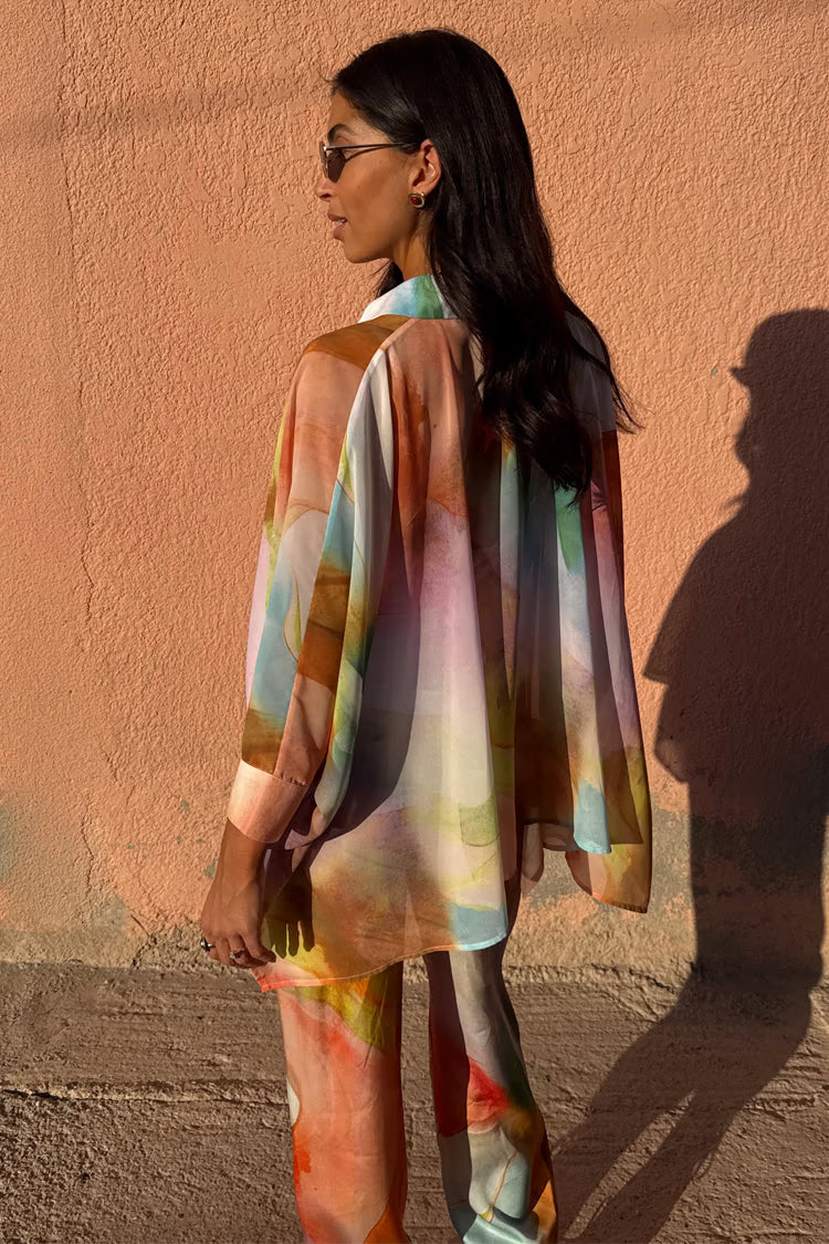 Abstract Cape Shirt