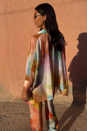 Abstract Cape Shirt