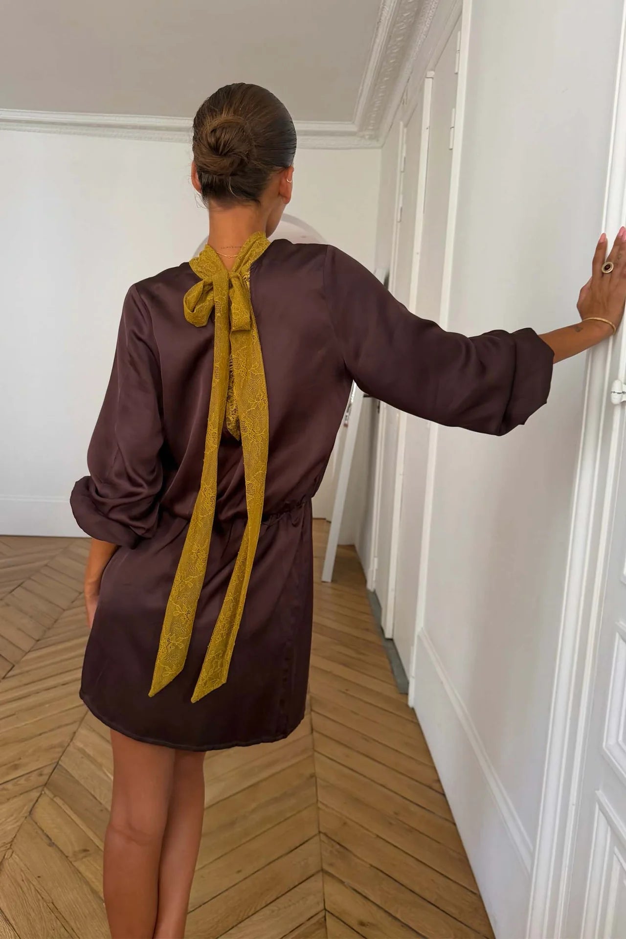 Chocolate Batwing Mini Dress