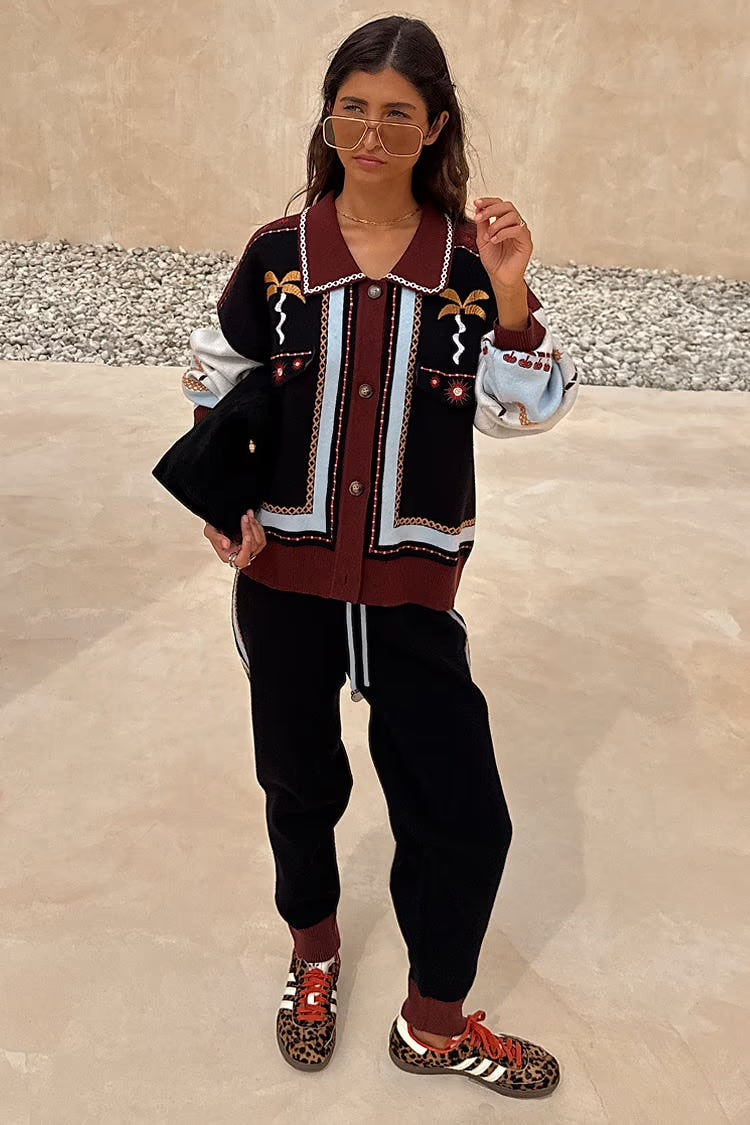 Geometric Knit Jogger