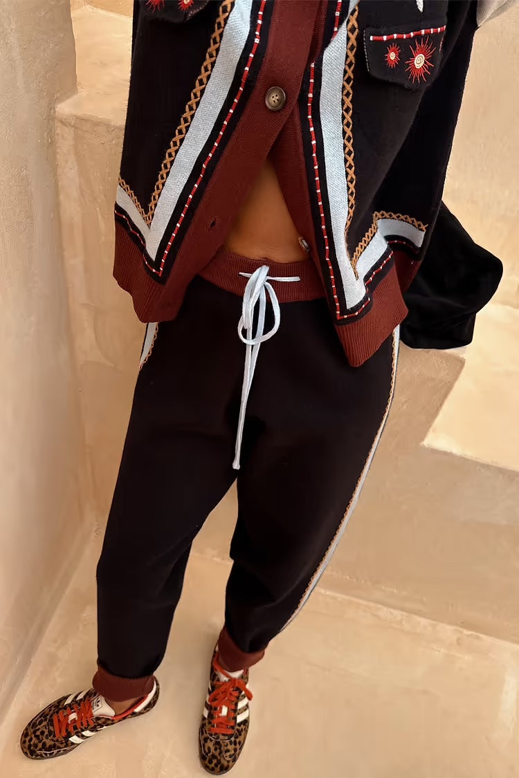 Geometric Knit Jogger