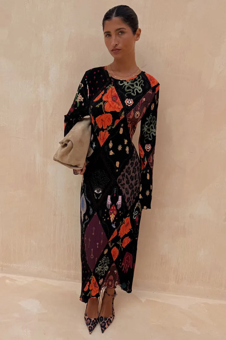 Night Garden Gaia Plisse Dress
