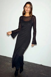 Black Icon Mesh Dress