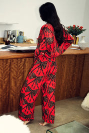 Red Bow Cotton Button Through Pyjamas