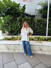 Silver Pocket Buttons Jeans