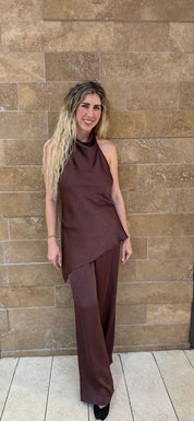 Halter Asymmetrical Top & Pants