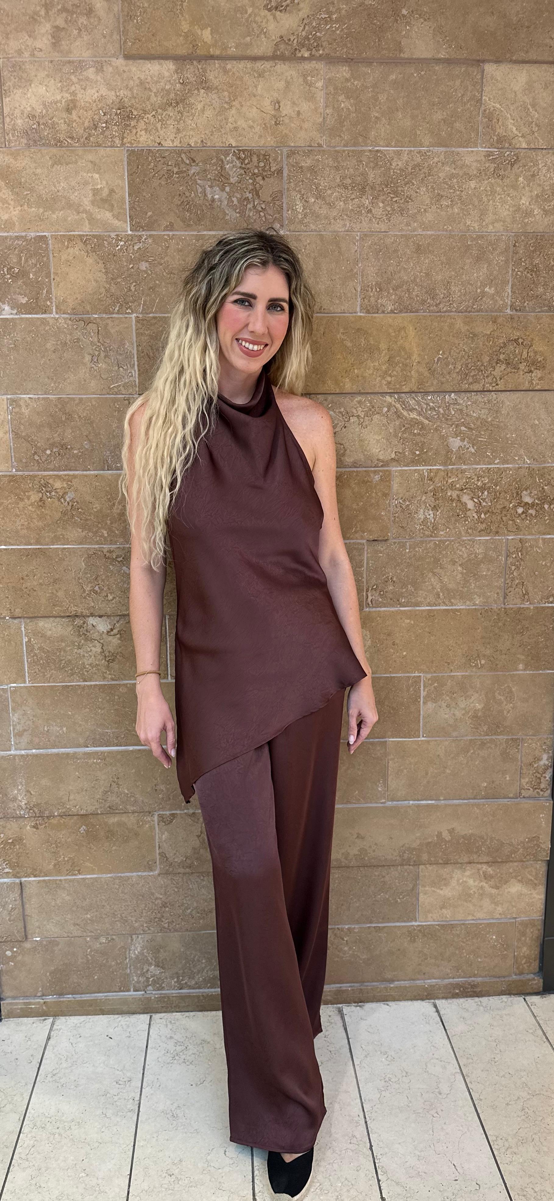 Halter Asymmetrical Top & Pants