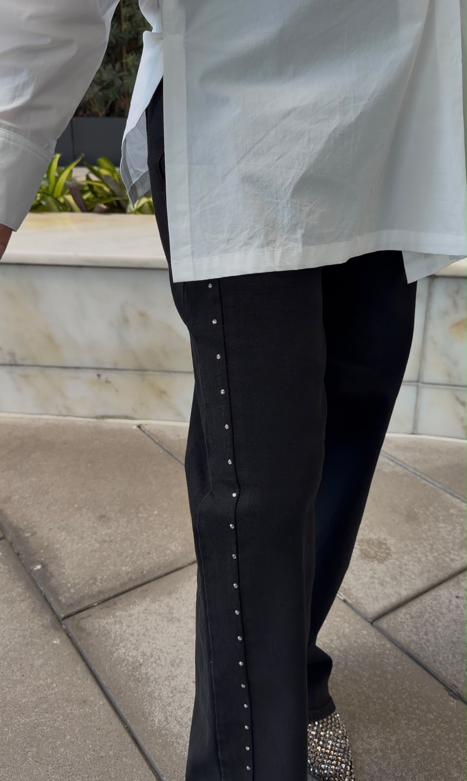 Western Rhinestone Straight Jean