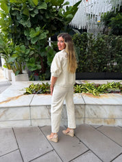 Embroidered Boxy Cropped Jacket