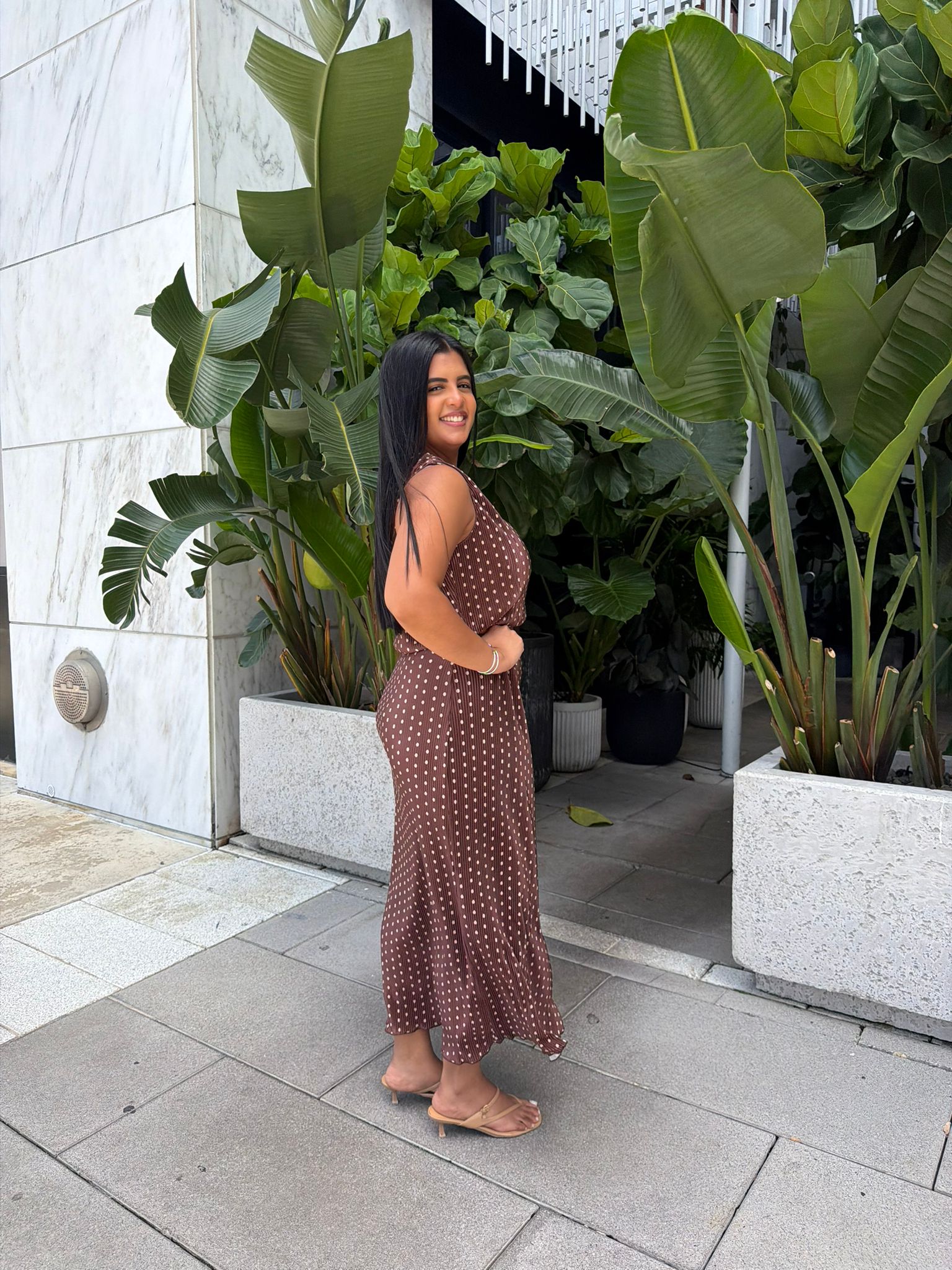 Polka Dot Plisse Bubble Top & Skirt