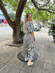 Wavy Stripes Skirt & Top Set