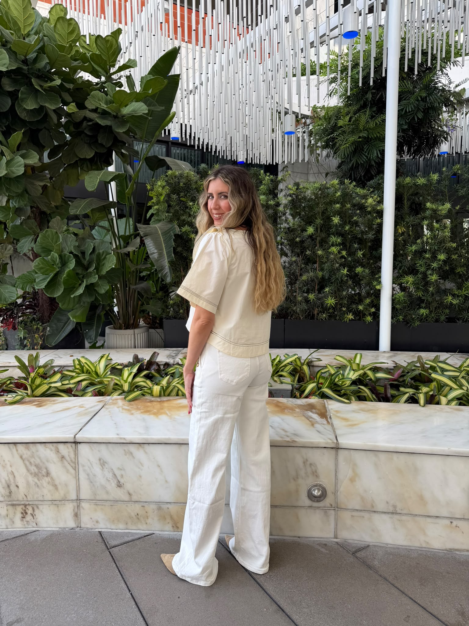 Shoulder Ribbon A Line Blouse