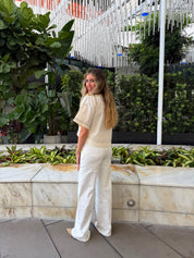 Shoulder Ribbon A Line Blouse