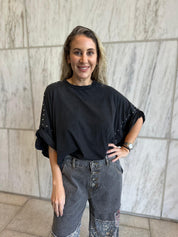 Studded Oversized Blouse
