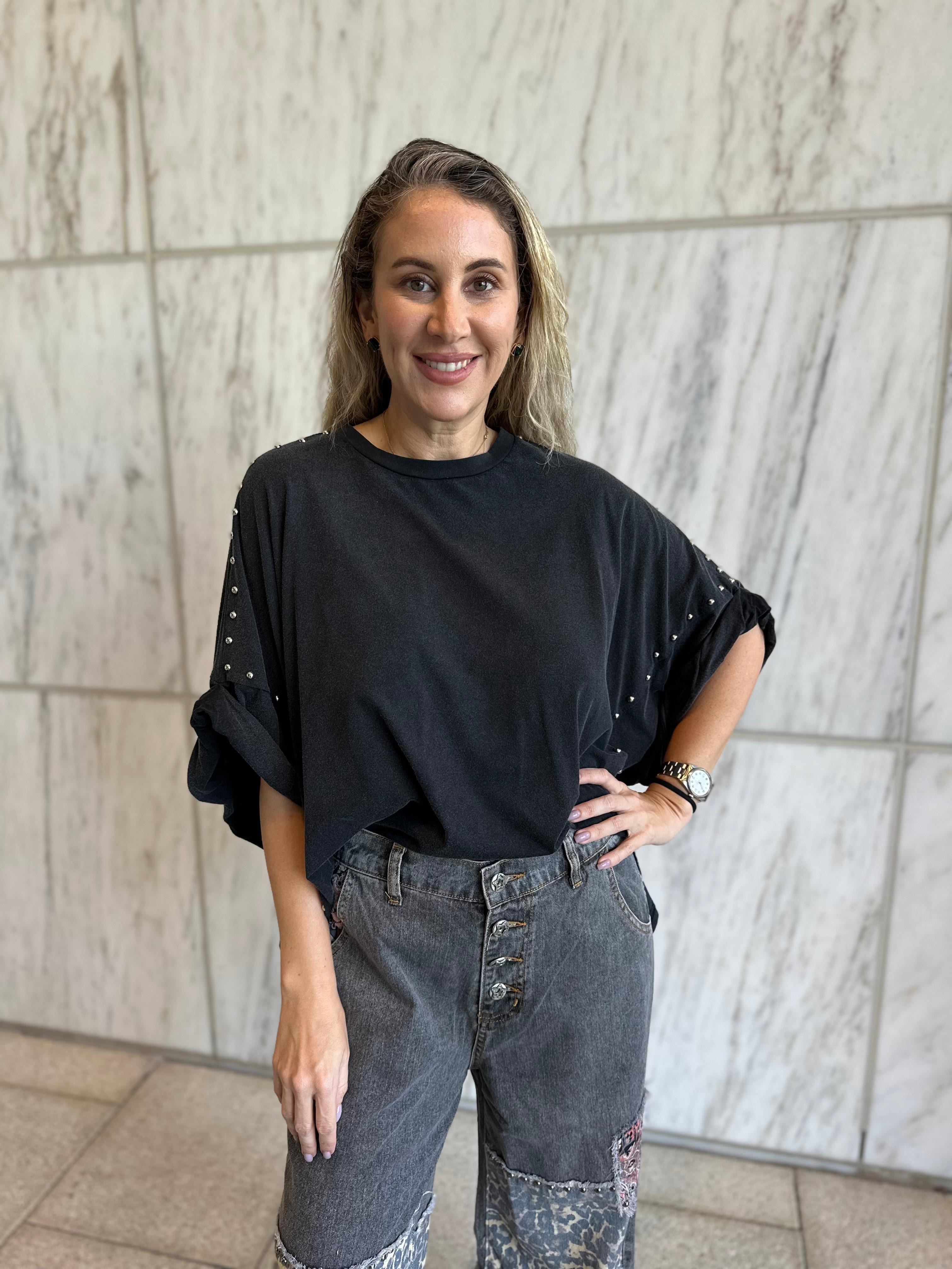 Studded Oversized Blouse