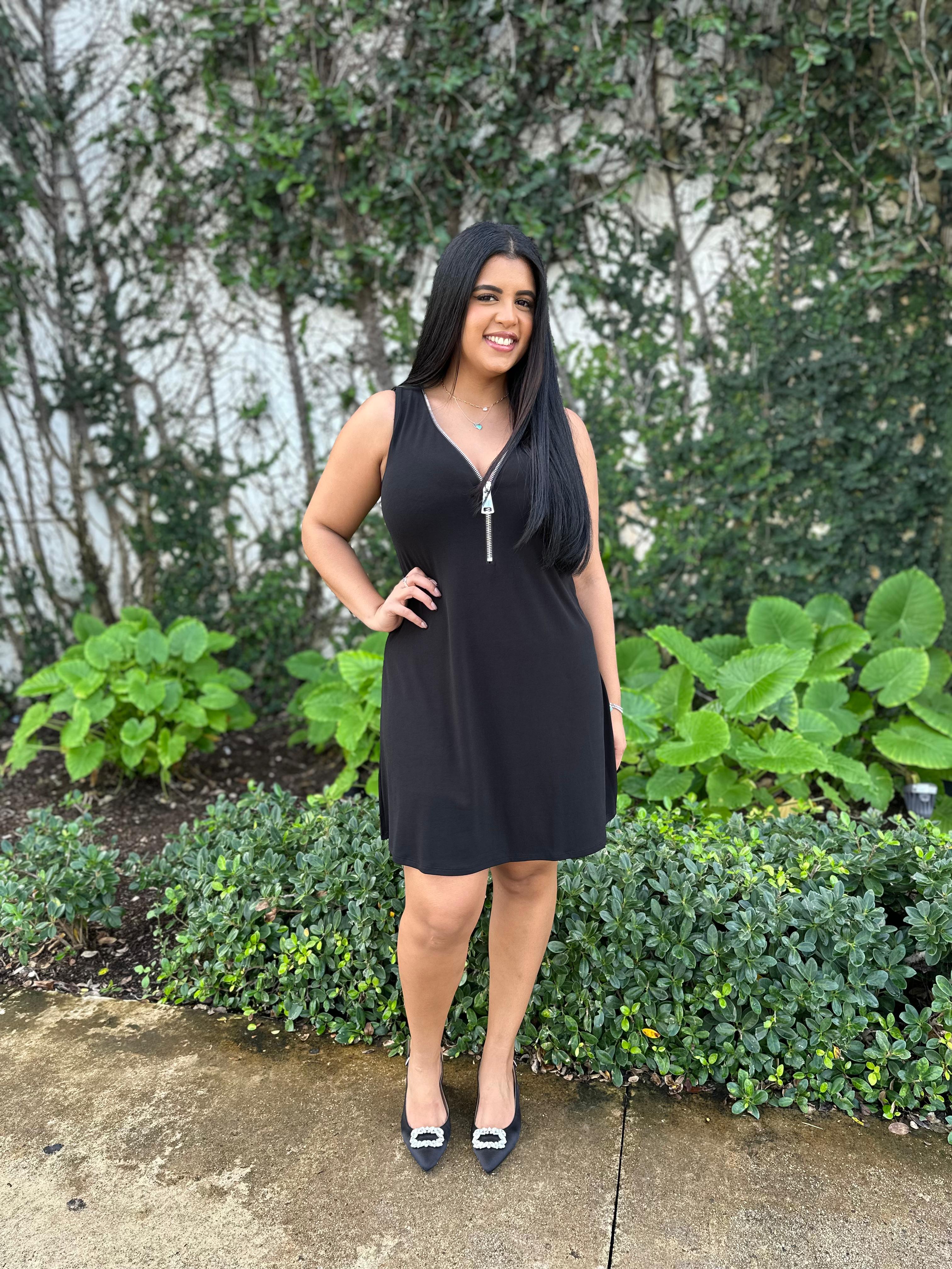 Big Zipper Sleeveless Dress