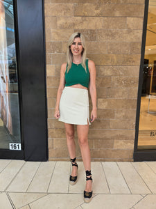 Side Slit Mini Skirt