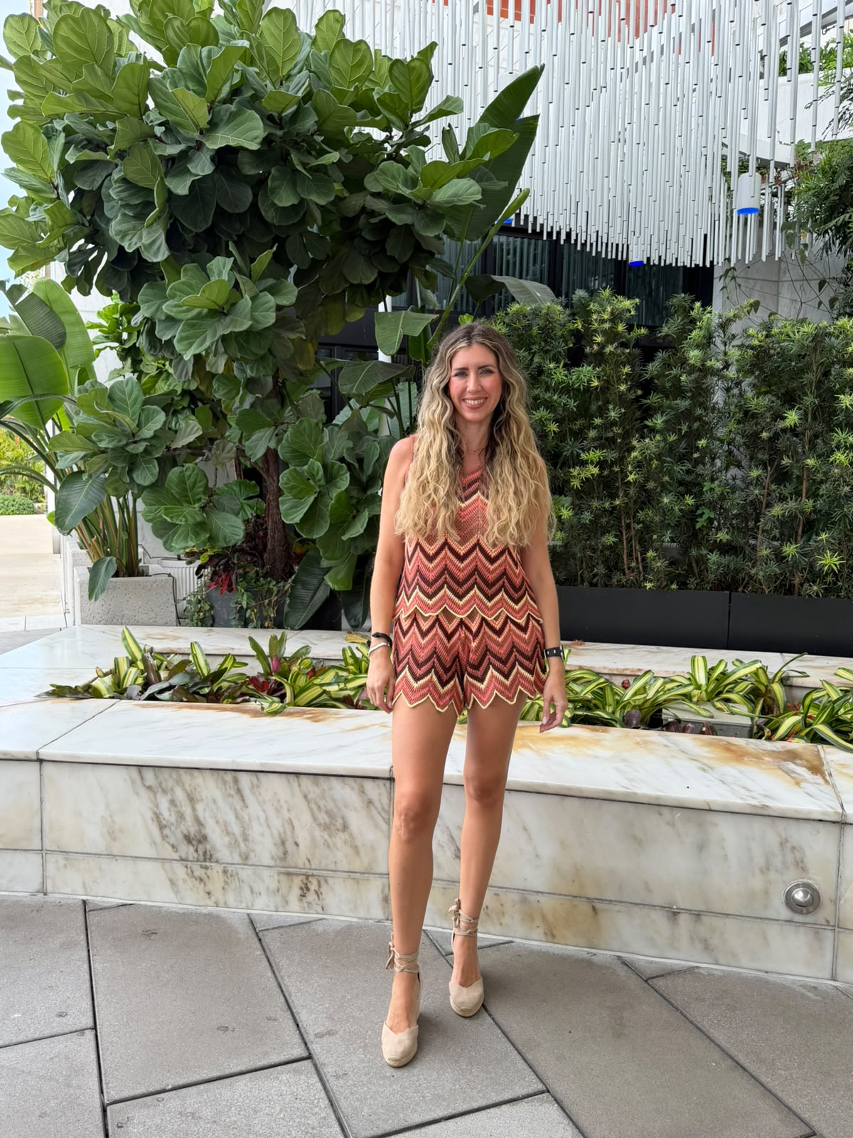 Wave Detail Knit Shorts