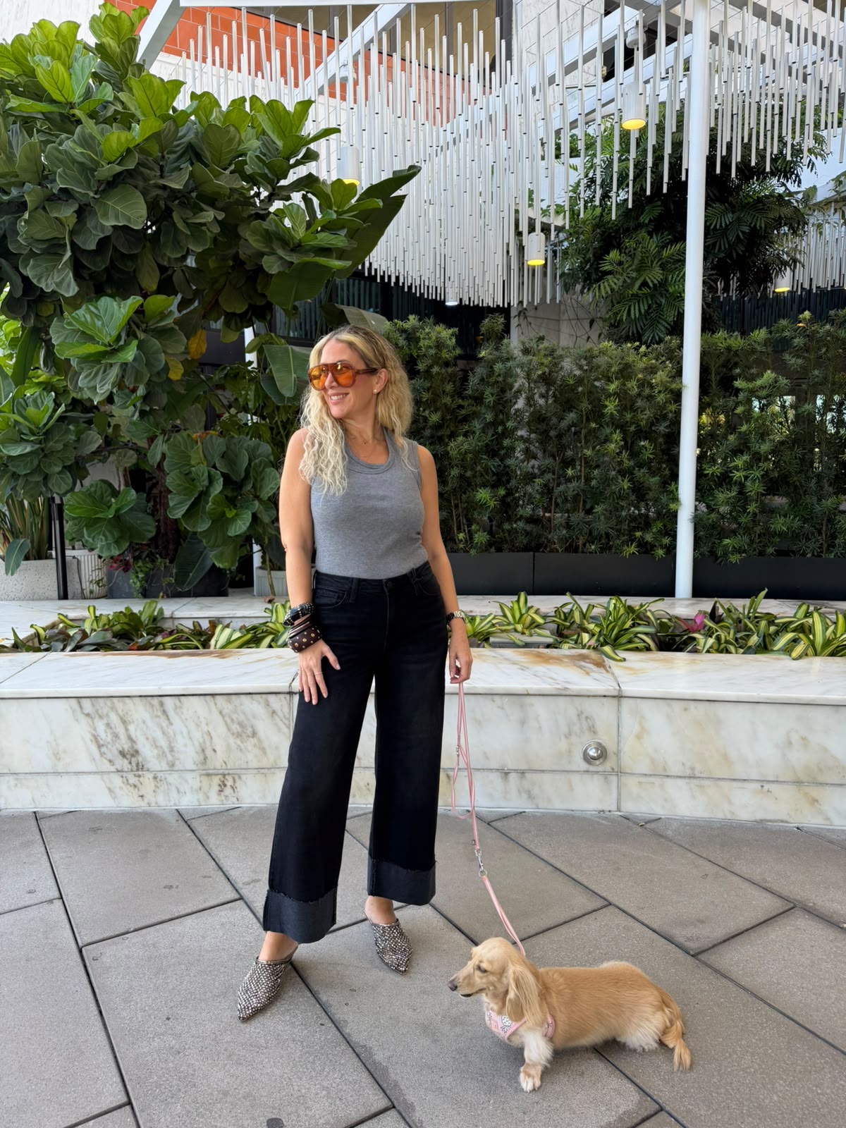 High Rise Palazzo Wide Jeans