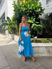 Pearl Embroidery Long Dress