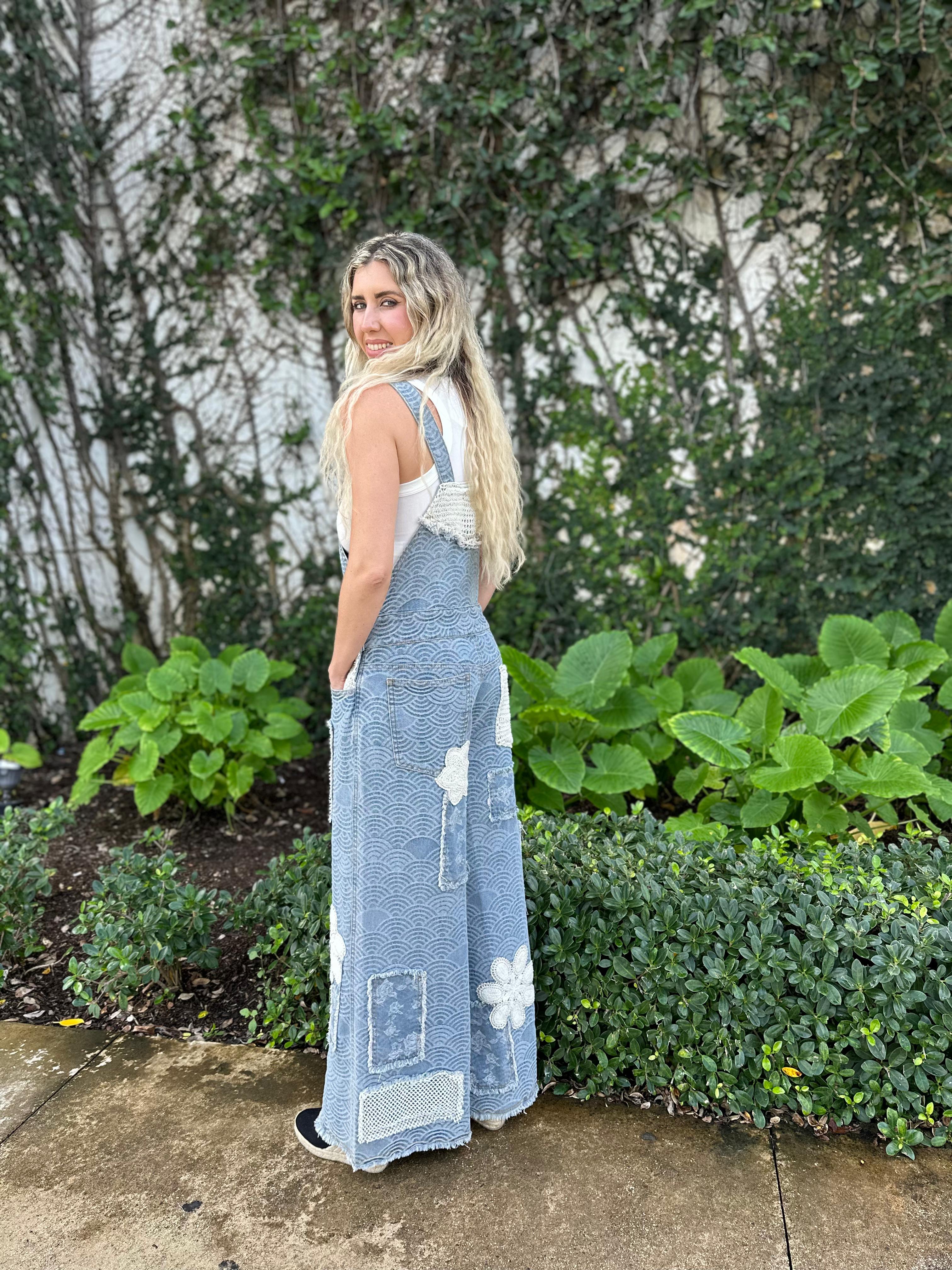 Patches Denim Overalls