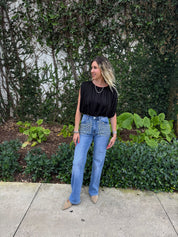 Pockets Rhinestones Jeans