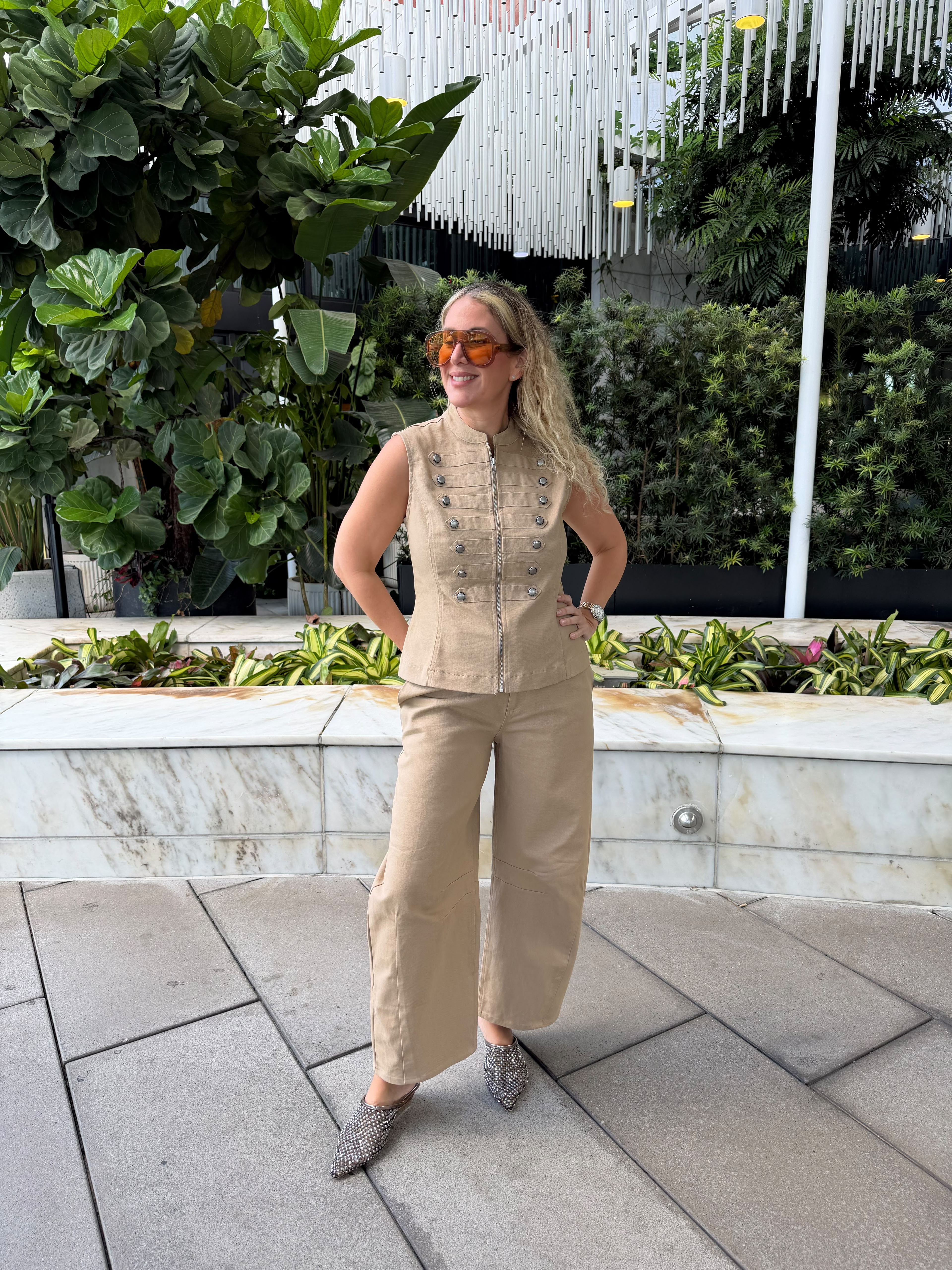 Military Vest & Barrel Pant Set