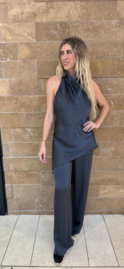 Halter Asymmetrical Top & Pants