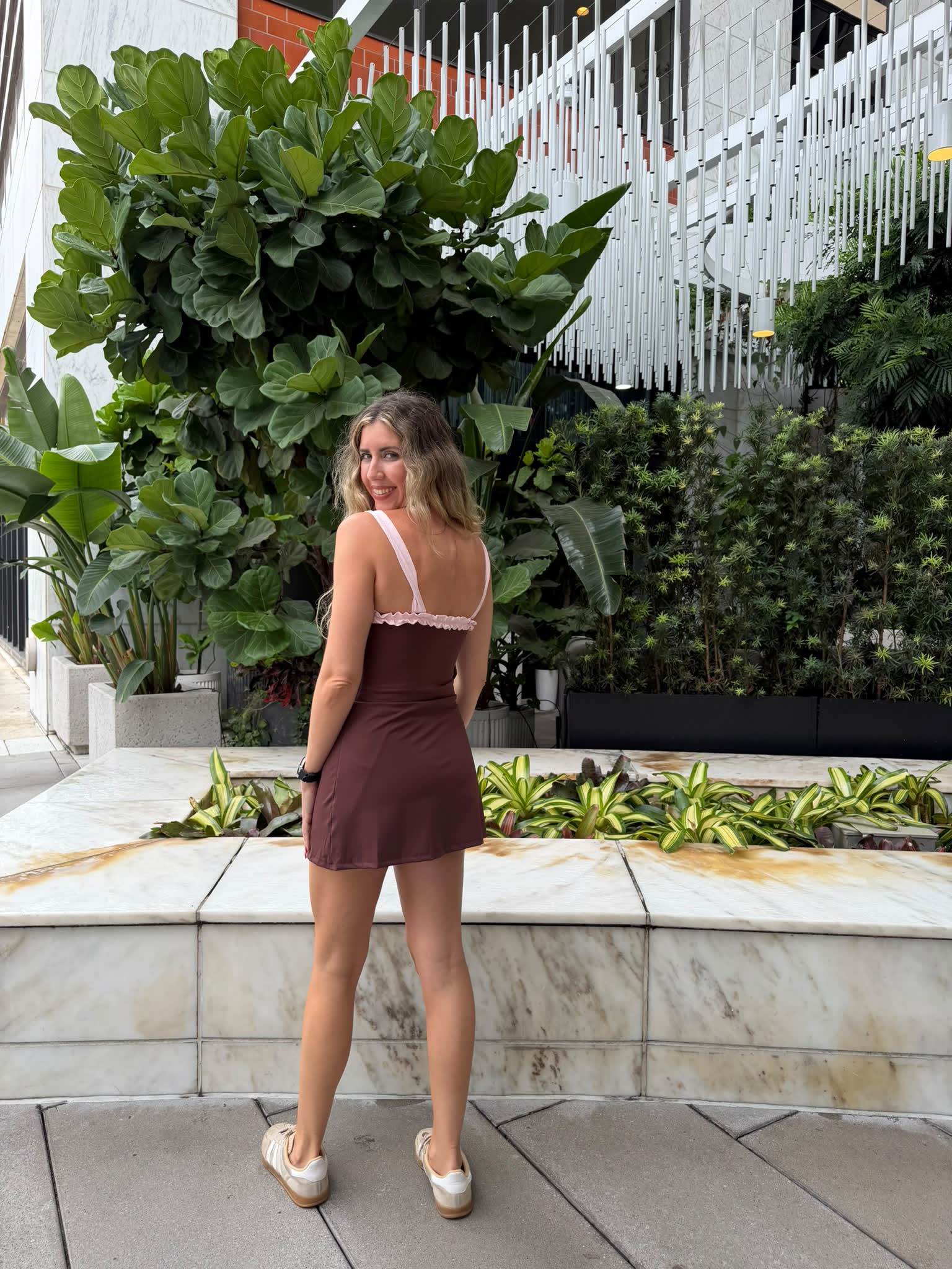Contrast Trim Active Dress