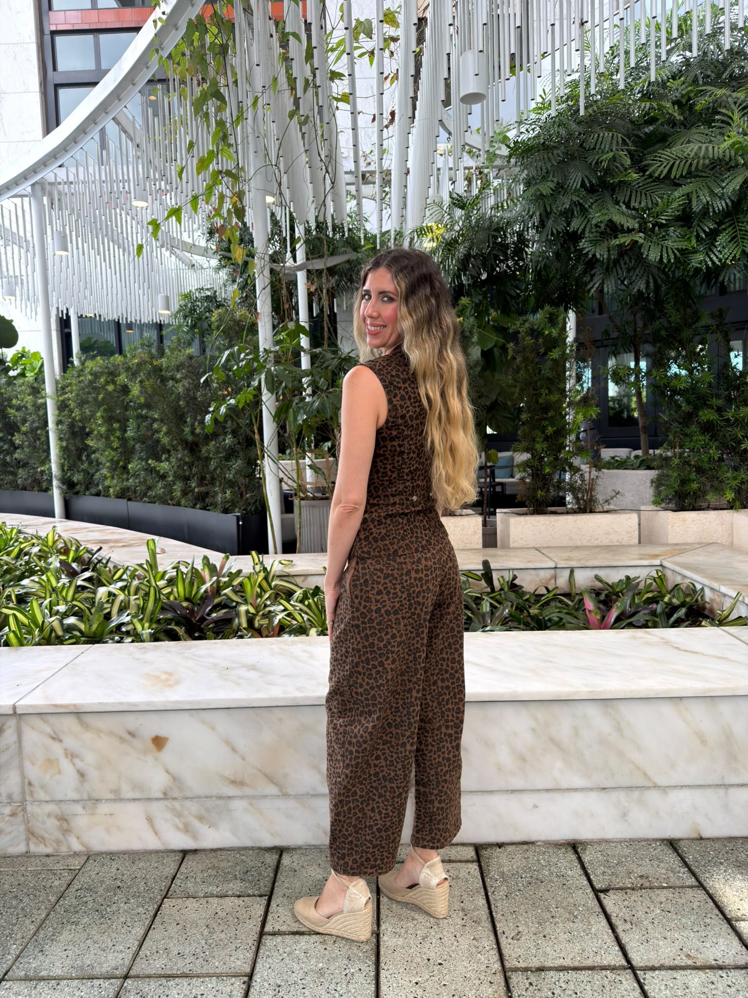 Leopard Military Vest & Barrel Pant