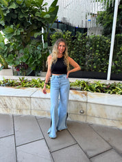 Rhinestones Side Line Jeans