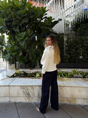 Puff Shoulder Knit Top