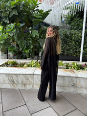 Sheer Cropped Draped Cape