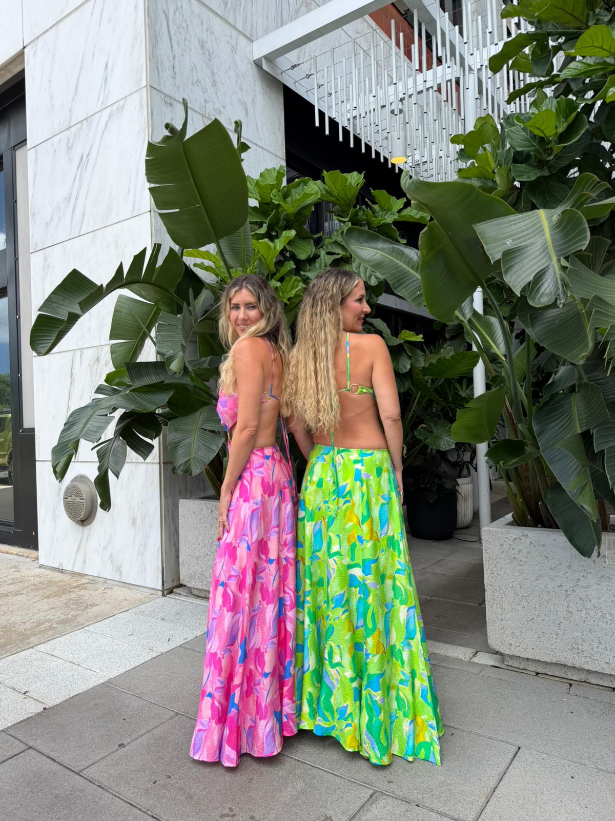 Citrus Garden Ring Maxi Dress