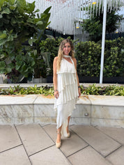 One Shoulder Tiered Maxi Dress