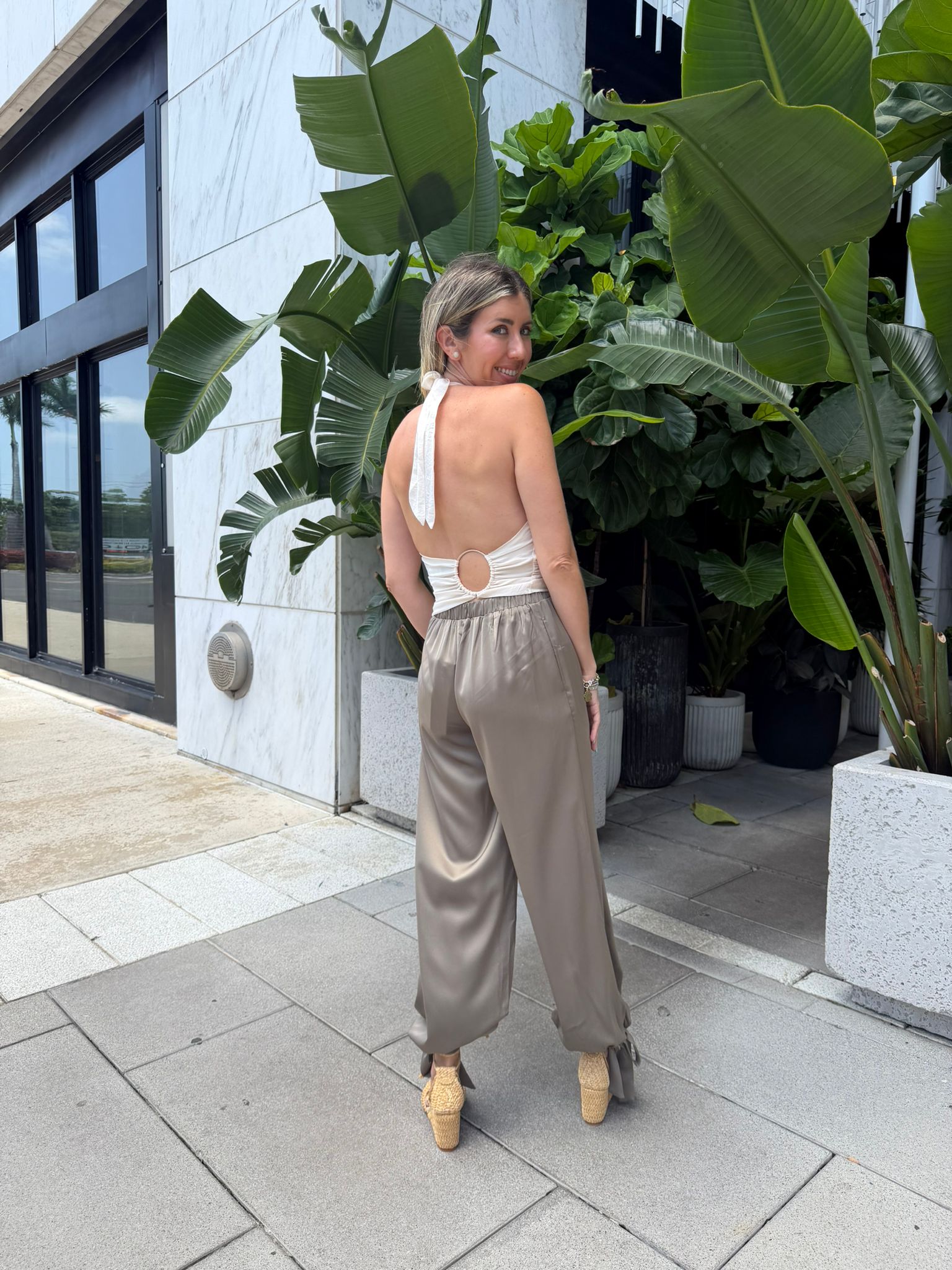 Halter Back Ring Top