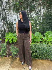 Wide Denim Track Pants