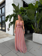 Strapless Crochet Maxi Dress