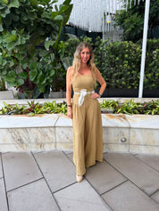 Waist Lace Belt Jumpsuit