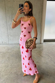 Pink Hearts Knit Tank