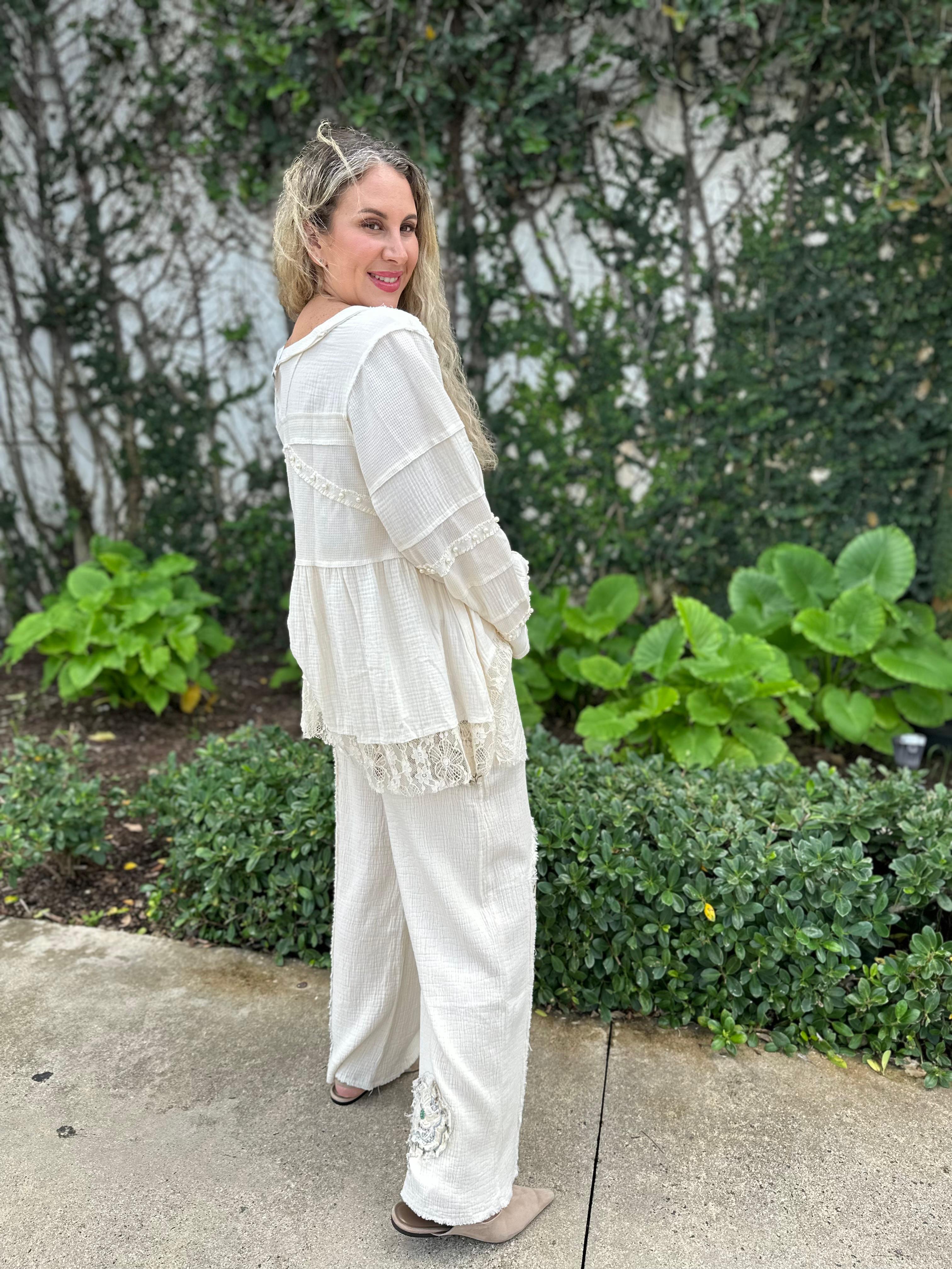 Floral Patches Pants